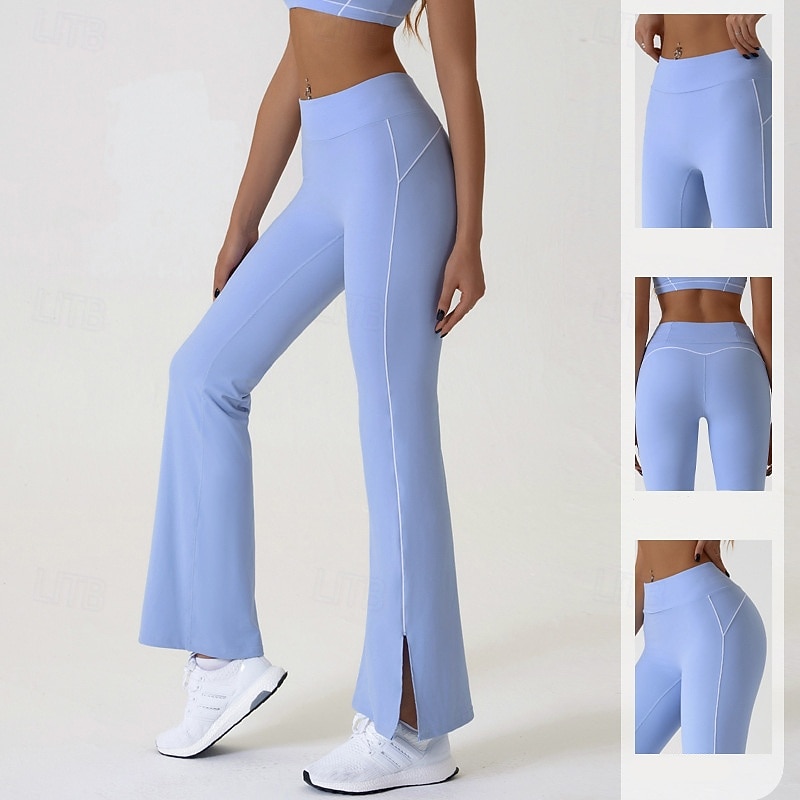 Per donna Pantaloni a zampa Leggings da yoga Controllo addominale Vita Alta Palestra Allenamento Atletico Pantaloni Tinta unica Nero Rosa Blu Autunno Gli sport Abbigliamento sportivo Vestibilit del 2025 a $27.99 –P2