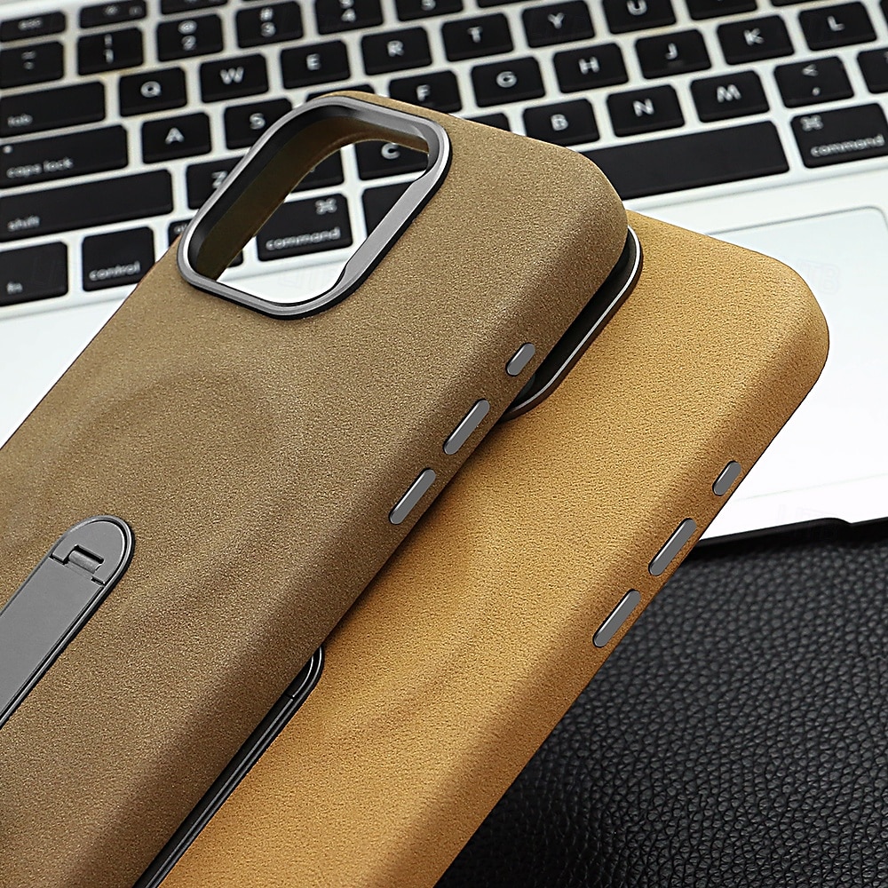Phone Case For iPhone 16 iPhone 16 Pro iPhone 16 Pro Max iPhone 15 iPhone 15 Pro Max Back Cover with Stand Holder Magnetic Shockproof Retro TPU PU Leather 2025 - $36.99 –P2