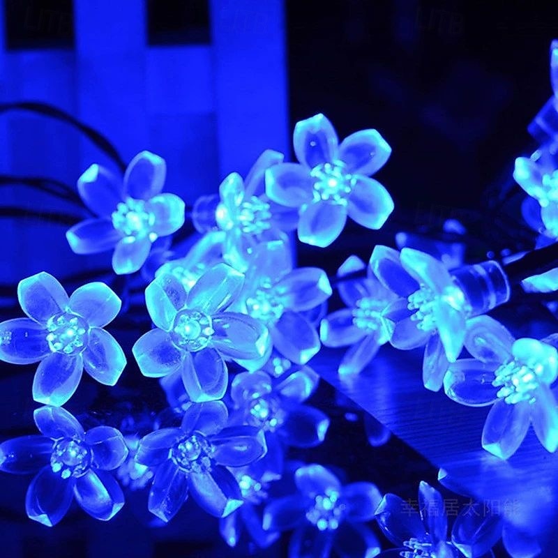 Guirlande lumineuse solaire en forme de cerisier, 12 m, 100 LED, luminaire décoratif d'extérieur, idéal pour Noël, un mariage, une cour, un balcon ou une clôture, idéal pour Halloween de 2025 ? $20.99 –P7