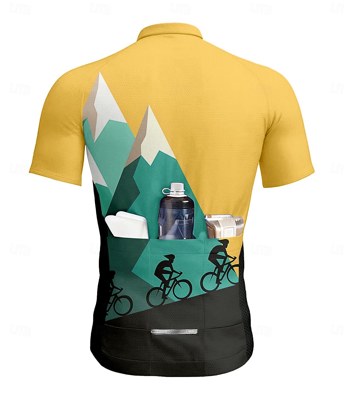 Per uomo Maglia da Ciclismo Manica Corta Bicicletta Maglia Top con 3 tasche posteriori Resistente ai Raggi UV Asciugatura Rapida Cerniera Frontale Strisce Riflettenti Giallo Gli sport Abbigliamento del 2025 a $28.99 –P2