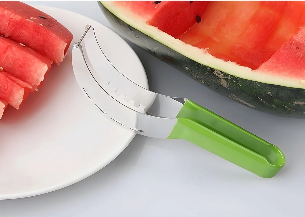 Coupe-pastèque en acier inoxydable, outil de coupe rapide de fruits, couteau à pastèque multifonctionnel en acier inoxydable, coupe-melon, séparateur de fruits, gadget de cuisine pour cantaloup, melon de 2025 ? $8.99 –P3