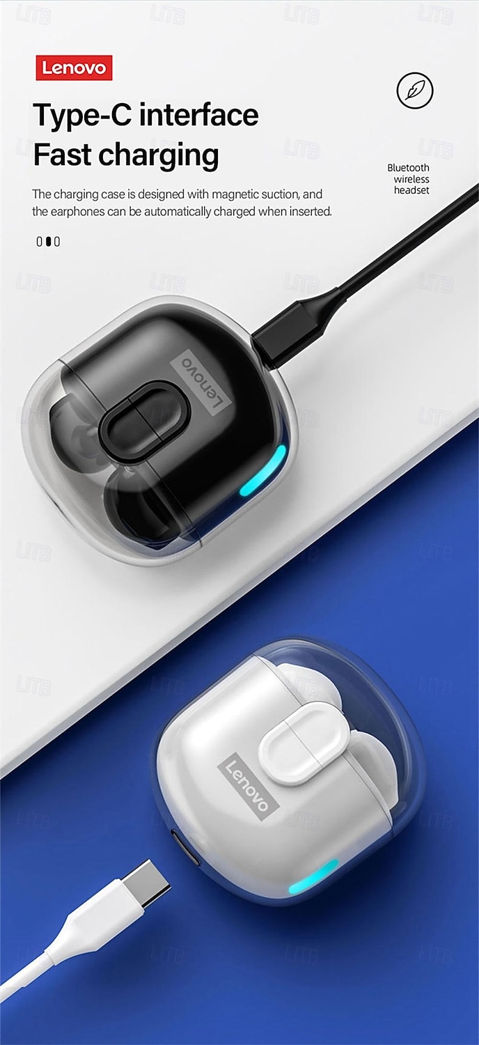 Lenovo LP12 True Wireless Headphones TWS Earbuds In Ear Bluetooth5.0 Stereo with Charging Box Built-in Mic for Apple Samsung Huawei Xiaomi MI  Everyday Use Traveling Cycling Mobile Phone 2025 - $31.99 –P15