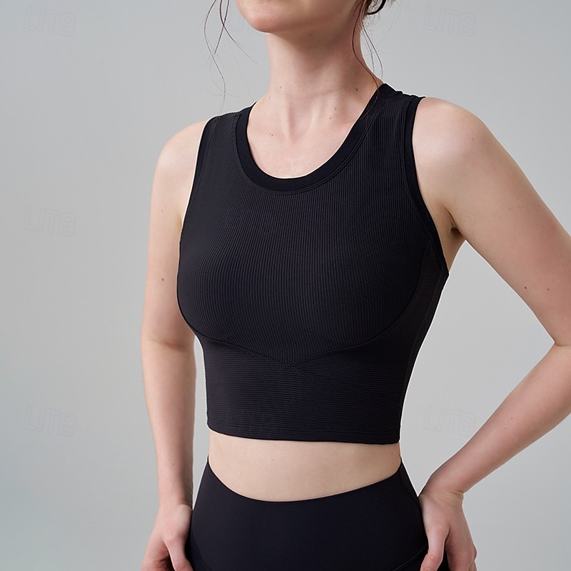 Naisten Urheilurintaliivit Jooga Crop -toppi Alusvaate Keskitason tuki Langaton Pehmustettu Yksivärinen / yksivärinen Urheilu Urheiluvaatteet Vaalea vaaleanpunainen Vaalean sininen Pilates Juoksu 2025 - $23.99 –P5