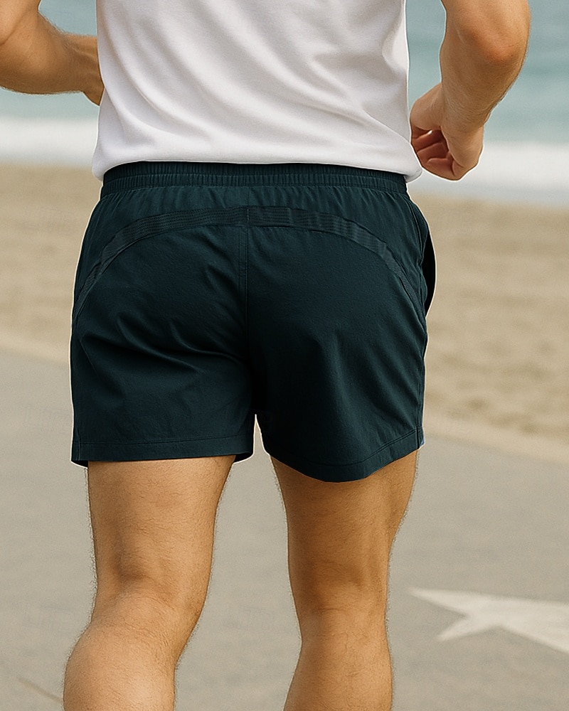 Homme Shorts de course Shorts d'entraînement Cordon de serrage Avec Poches Bas Salle de sport Athleisure Entraînement Été Séchage Rapide Respirant Entraînement en salle Extérieur Athlétique Coupe de 2026 ? $18.99 –P4