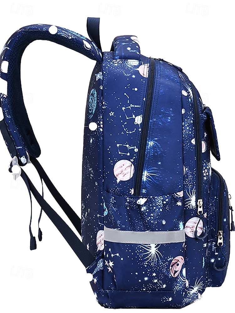 Kids Galaxy Print Backpack with Bunny Charm, Waterproof Large Capacity School Bag for Elementary Students and Daily Use 2026 - $32.99 –P4