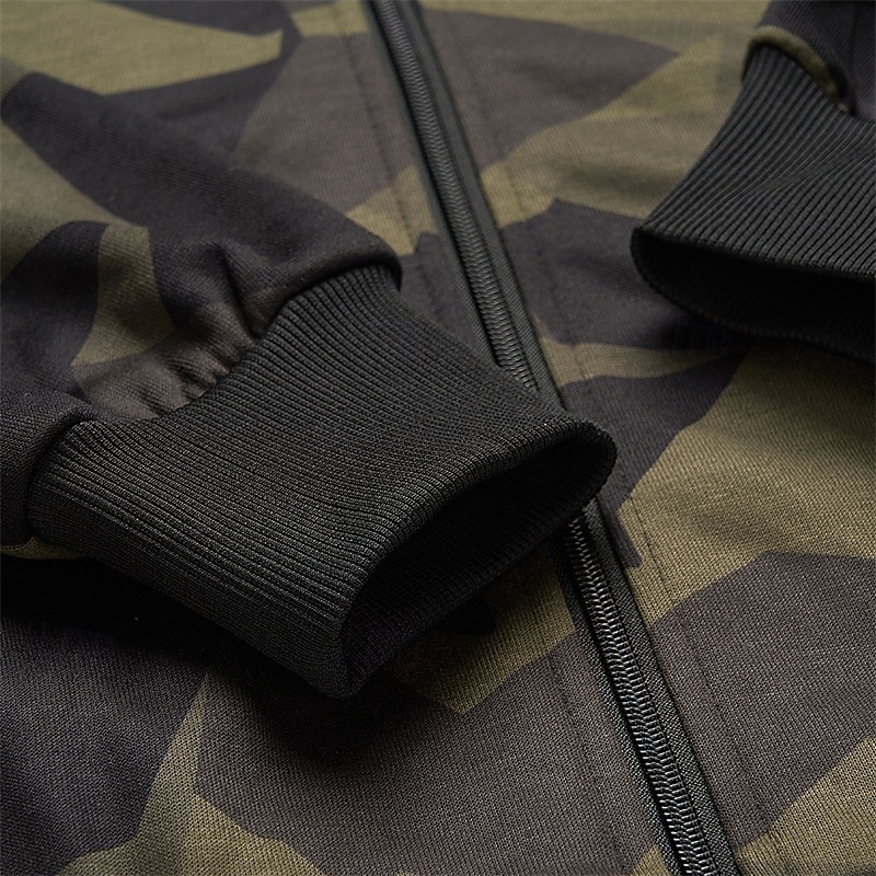 Herren Kapuzensweatshirt Vollreißverschluss-Kapuzensweatshirt Armeegrün Blau Khaki Mit Kapuze Einfach Tarnung Tasche Sport & Outdoor Lässig Täglich Streetwear Cool Sportbekleidung Frühling & Herbst 2026 - $28.99 –P6