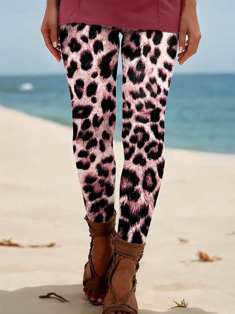 Femmes Leggings Vacances ancien Style Ethnique Longueur cheville Taille haute Graphique Léopard Impression 3D Respirabilité Doux Confortable Élastique Extérieur Maison Décontracté Jaune marron Rouge de 2025 ? $19.99 –P3