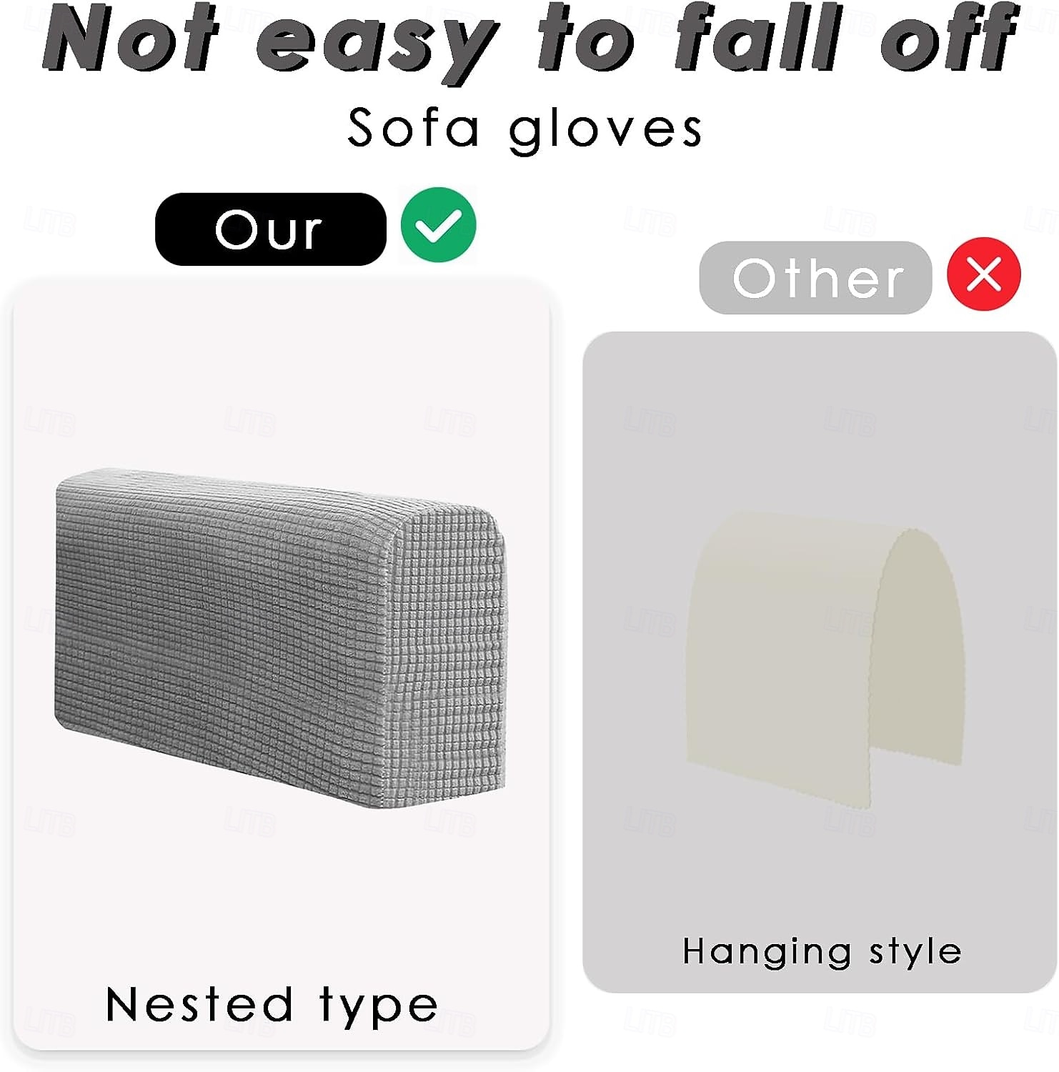 2-pack fåtöljskydd armstödsskydd stretchsoffa skyddsöverdrag för armstöd 2025 - $10.99 –P5