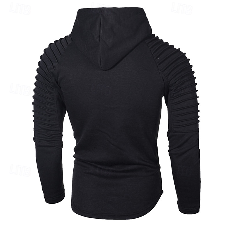Per uomo Felpa con cappuccio Nero Bianco Cachi Grigio Con Cappuccio Semplice Testurizzato Cool Casual Inverno Tutte le stagioni Abbigliamento Felpe con cappuccio Felpe del 2025 a $23.99 –P3