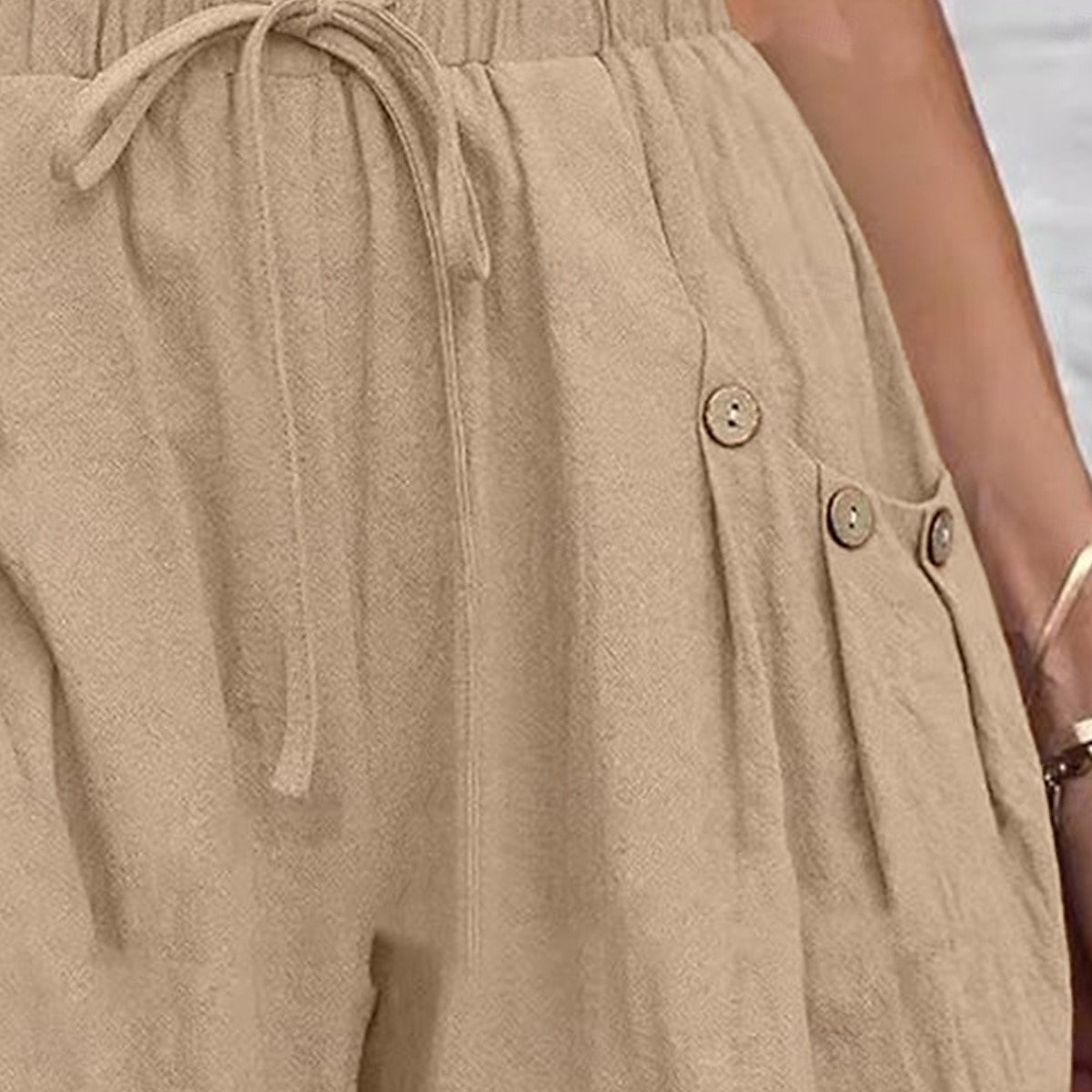 Homme Pantalons en Lin Pantalons Pantalon d'été Pantalons Amples Taille Élastique Cordon de serrage Jambe Droite Uni Confort Respirant Longueur complète Extérieur Occasionnel Quotidien Vacances Mode de 2025 ? $23.99 –P5