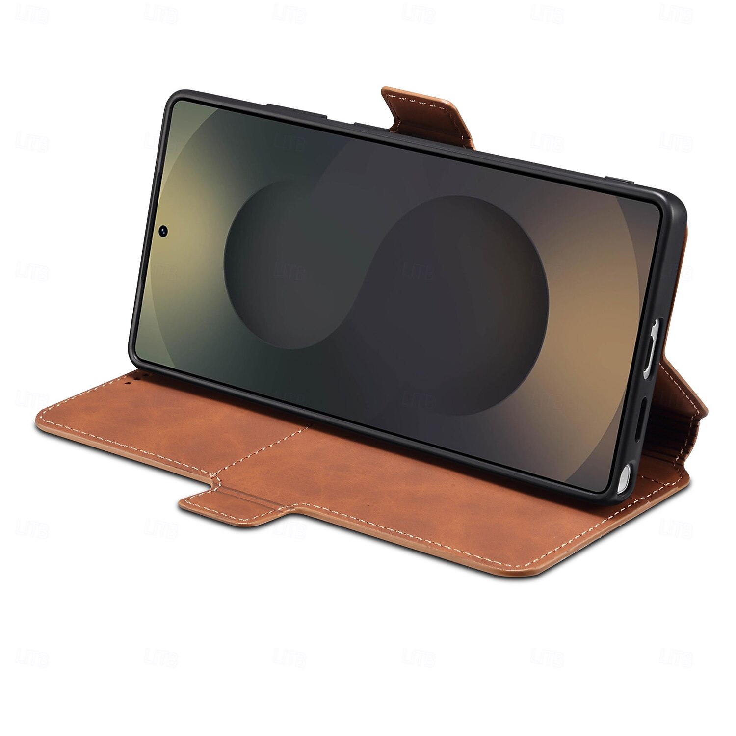 Phone Case For Samsung Galaxy S25 Plus S25 Ultra S24 Ultra S24 Plus Back Cover Support Wireless Charging Kickstand Card Slot Retro TPU PU Leather 2025 - $22.99 –P2