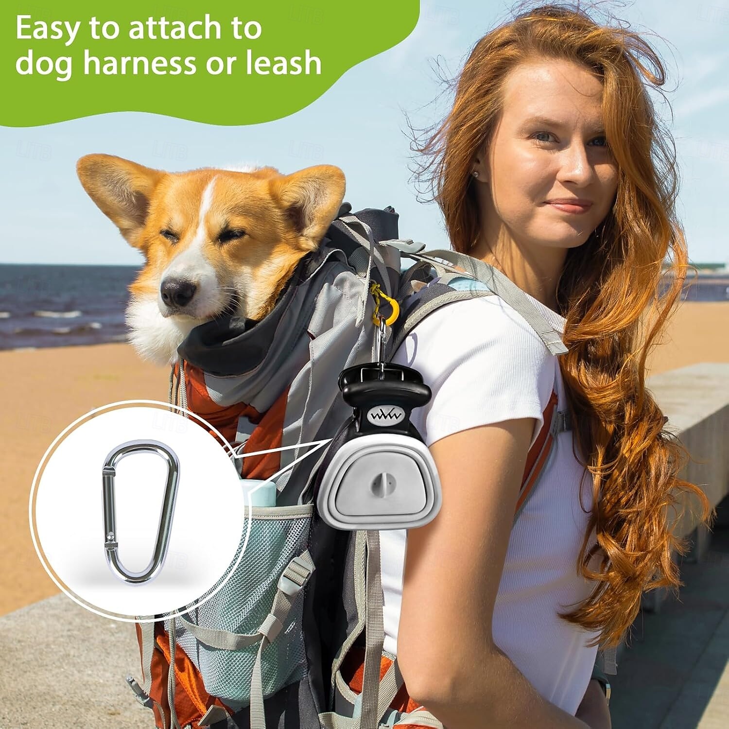 Recogedor de excrementos, recogedor de excrementos expandible para mascotas, recogedor de excrementos portátil para perros pequeños y grandes, compartimento para guardar bolsas de basura 2025 - $15.99 –P5