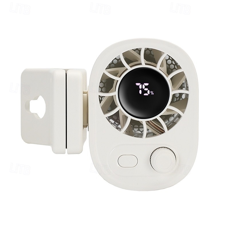 USB-ladattava tehokas jäähdytystuuletin nopea pöytäklipsituuletin puettava vyötärötuuletin 100 nopeusasetuksella portaaton säätö ulkokäyttöön ja toimistokäyttöön 2025 - $39.99 –P1