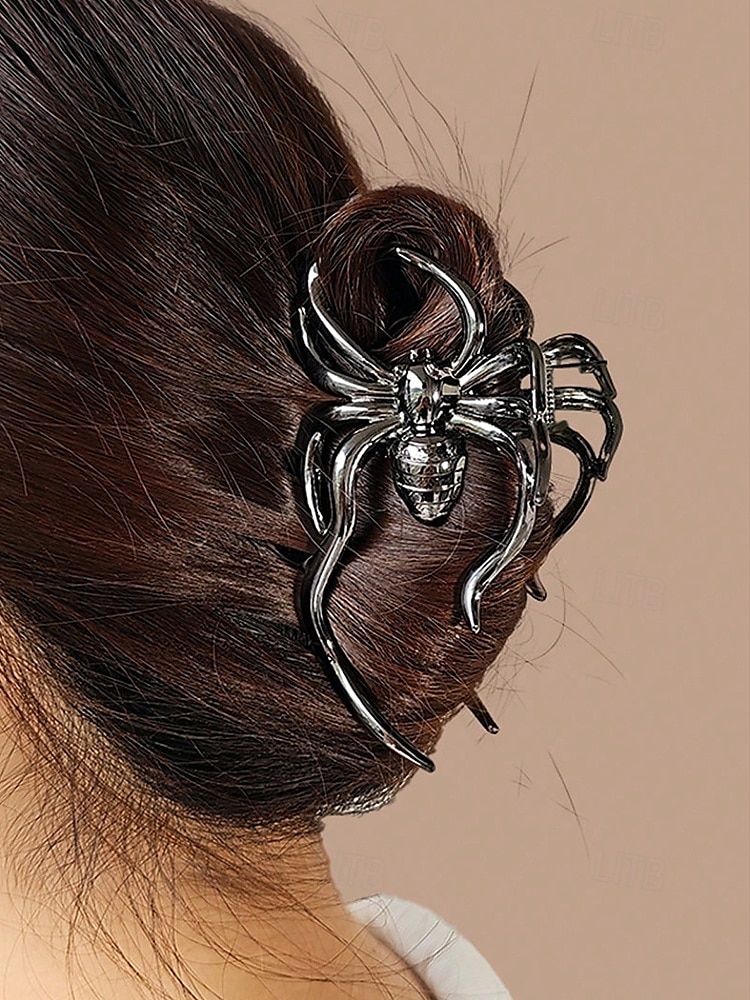 Women’s Halloween Spider Hair Claw Clip – Alloy Gothic Hair Accessory with Creepy Spider Design for Costume Parties, Cosplay and Festive Occasions 2025 - $7.99 –P3