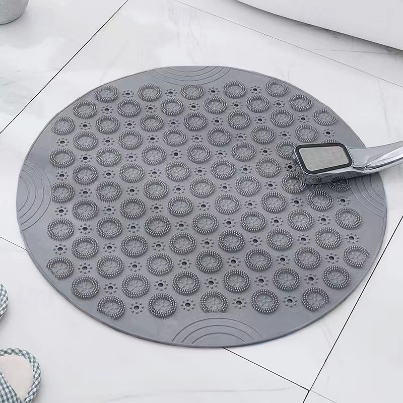 Shower Mat, Round Shower Stall Mat, PVC Bathtub Mat, Non Slip Bath Mat with Suction Cups and Drain Holes, Machine Washable for Bathroom Bathtub Swimming Pool 2026 - $15.99 –P12