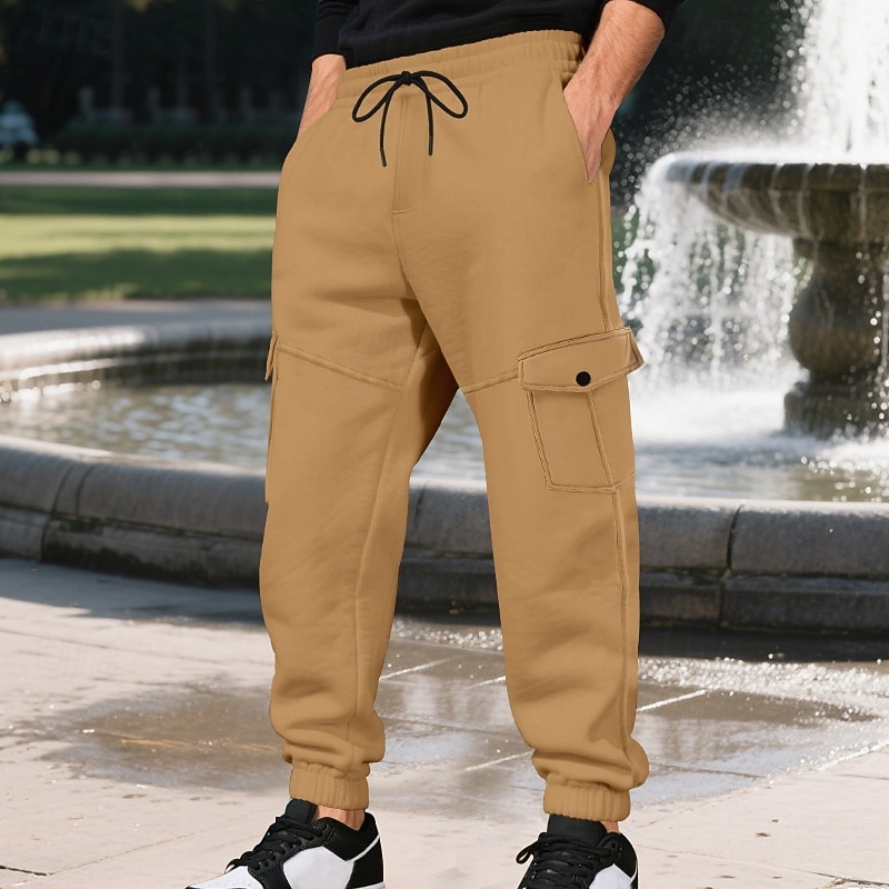 Per uomo Pantaloni sportivi Pantaloni da tuta Joggers Pantaloni da Tuta Cargo Tasca Elastico in vita Coulisse Semplice Comodità Sport all'Aperto Quotidiano Moda Casual Verde militare Nero del 2026 a $22.99 –P1