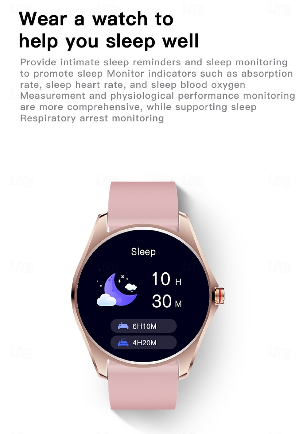 V36 Smartklokke 1.5 tommers Smart armbånd Smartwatch blåtann Skritteller Samtalepåminnelse Aktivitetsmonitor Kompatibel med Android iOS Dame Lang ventetid Vanntett Mediakontroll IP65 22mm Urkasse 2025 - $43.99 –P13