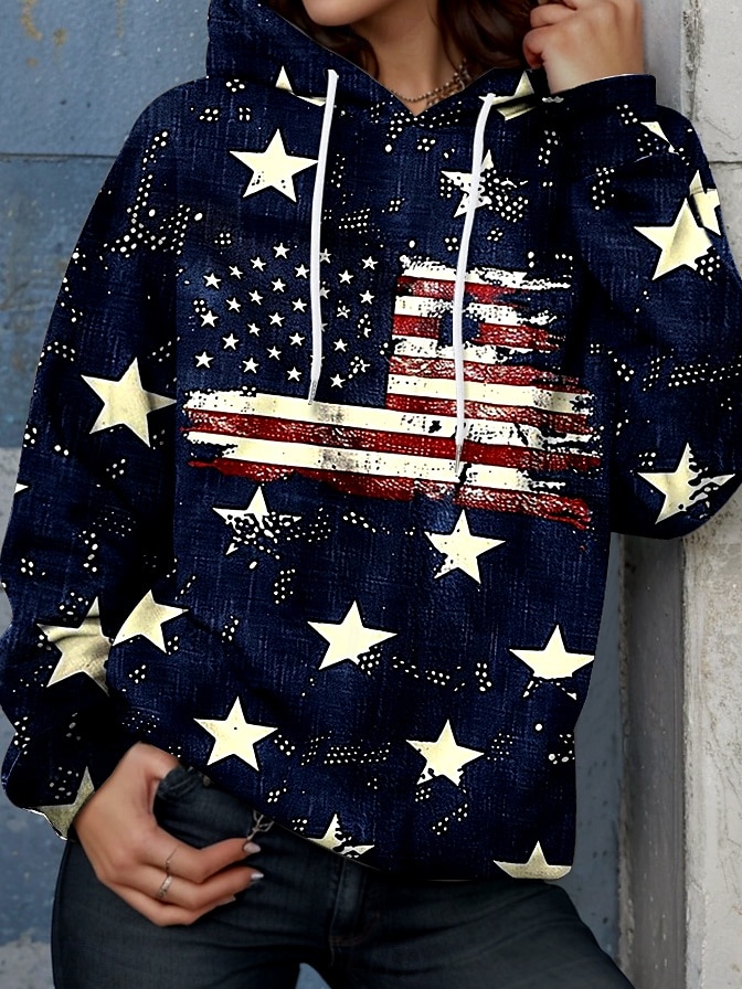 Sweat à capuche pour femmes Pullover Sweatshirt Oversized à manches longues Casual Graphique Drapeau Irlandais Chaud Actif Hauts à capuche Règuliers Street Dailywear Imprimé Bleu marine Bleu foncé de 2025 ? $26.99 –P3