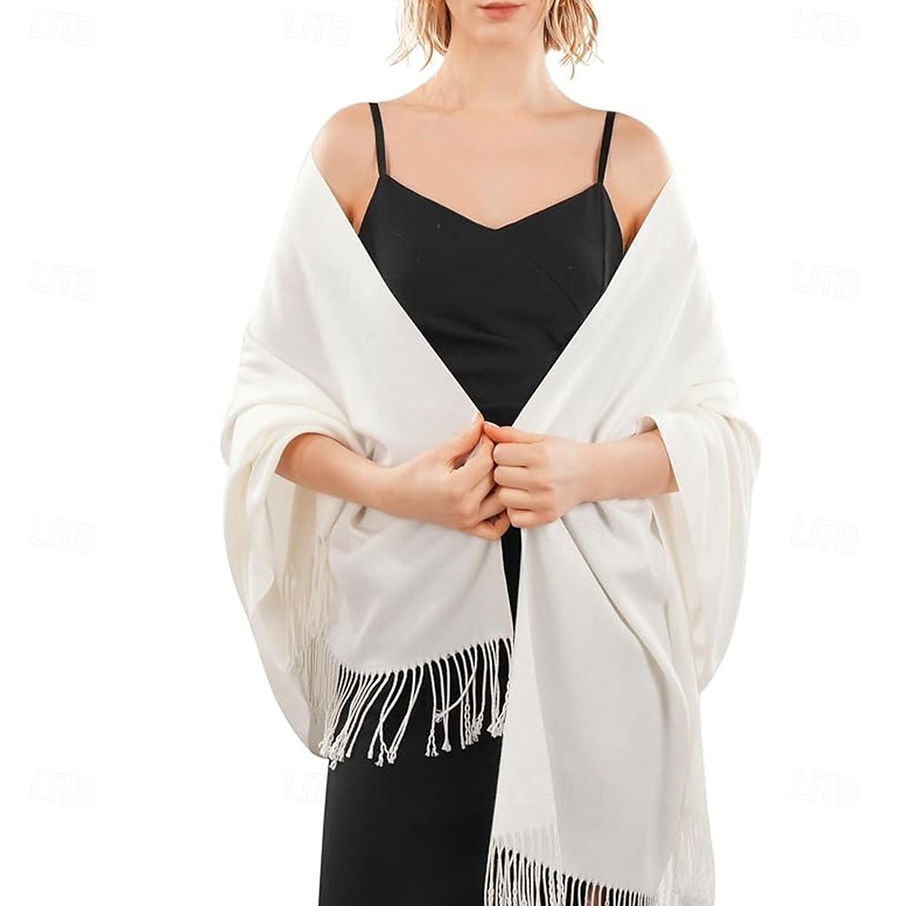 Șaluri pashmina cu aspect de cașmir, eșarfe, eșarfă la modă pentru femei, cadouri de seară pentru nuntă și domnișoare de onoare 2025 - $28.99 –P2