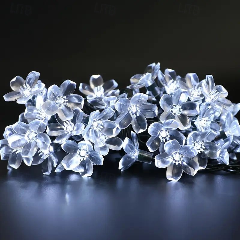 Guirlande lumineuse solaire en forme de cerisier, 12 m, 100 LED, luminaire décoratif d'extérieur, idéal pour Noël, un mariage, une cour, un balcon ou une clôture, idéal pour Halloween de 2025 ? $20.99 –P10