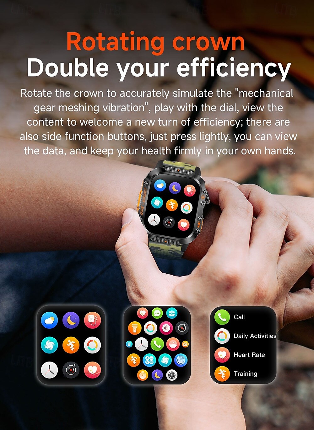 New Imosi GPS Smart Watch 2.01 Ultra HD Display Built-in GPS & Compass Make/Receive Phone Calls Smartwatch 540mAh Battery 3ATM Waterproof 2025 - $51.99 –P7