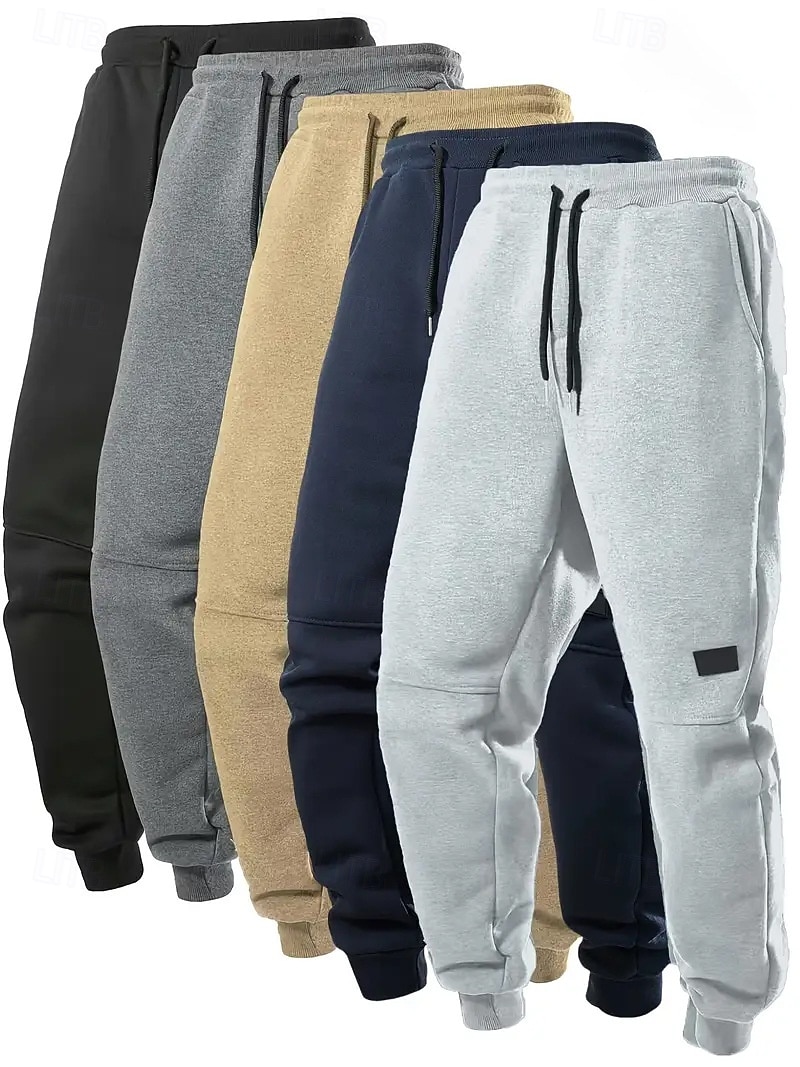 Men's Sweatpants Joggers Trousers Casual Pants Running Pants Drawstring Elastic Waist Plain Comfort Warm Full Length Daily Outdoor Gym Sports Fashion Blue Green Stretchy 2026 - $18.99 –P3