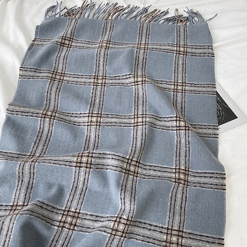 Mujer Bufanda Rectangular Bufandas de mujer Calle Diario Cita Camello Negro Amarillo Bufanda Plaid 2025 - $21.99 –P7