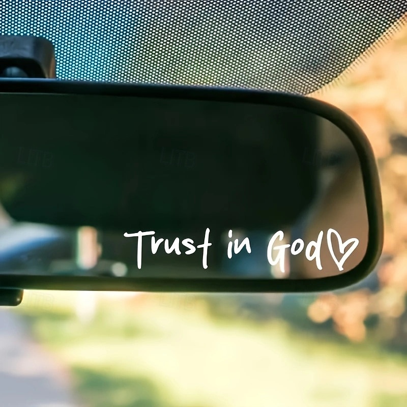 4pcs Trust in God Car Rearview Mirror Sticker, Car Rearview Mirror Decal, Inspirational Vinyl Sticker, Ideal Christian Gift, Jesus Faith Letter Decals for Car Interior 2026 - $16.99 –P3