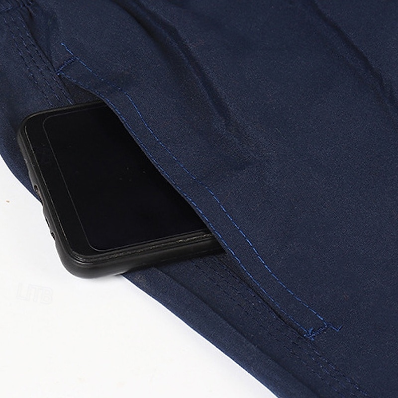 Homens Calção Justo de Natação Shorts de Natação Bermuda de Surf Tecido Secagem Rápida Respirável Cintura elástica Com Cordão Férias Praia Havaiana Casual Azul Lago Preto de 2025 por $13.99 –P6