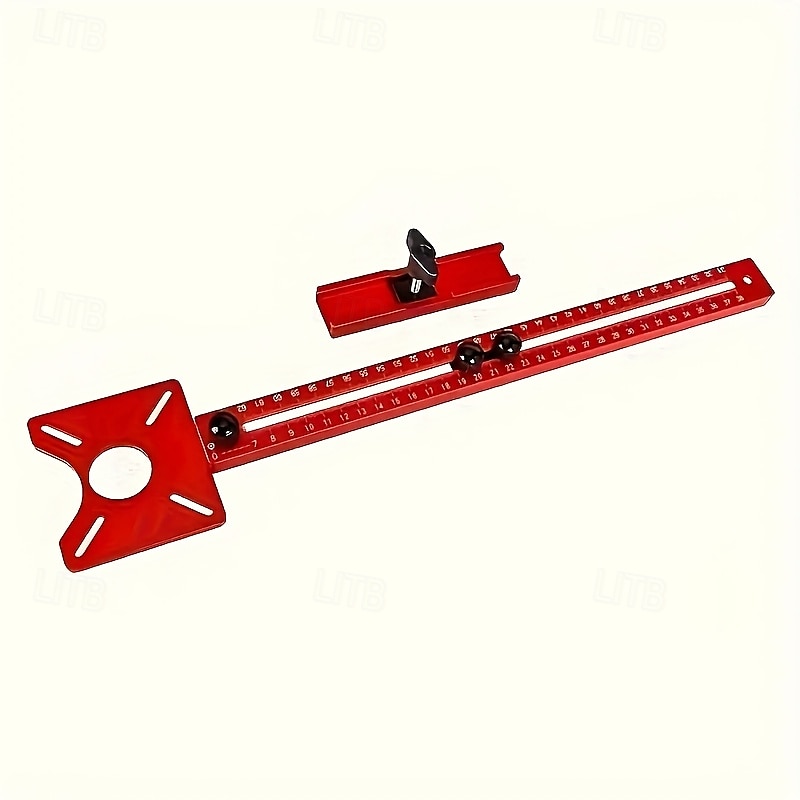 Fraiseuse à bois multifonctionnelle 3 en 1 avec pince en aluminium - outil de coupe et de fraisage circulaire de précision avec support de rainure réglable, base rouge et rail en acrylique transparent de 2025 ? $63.99 –P7