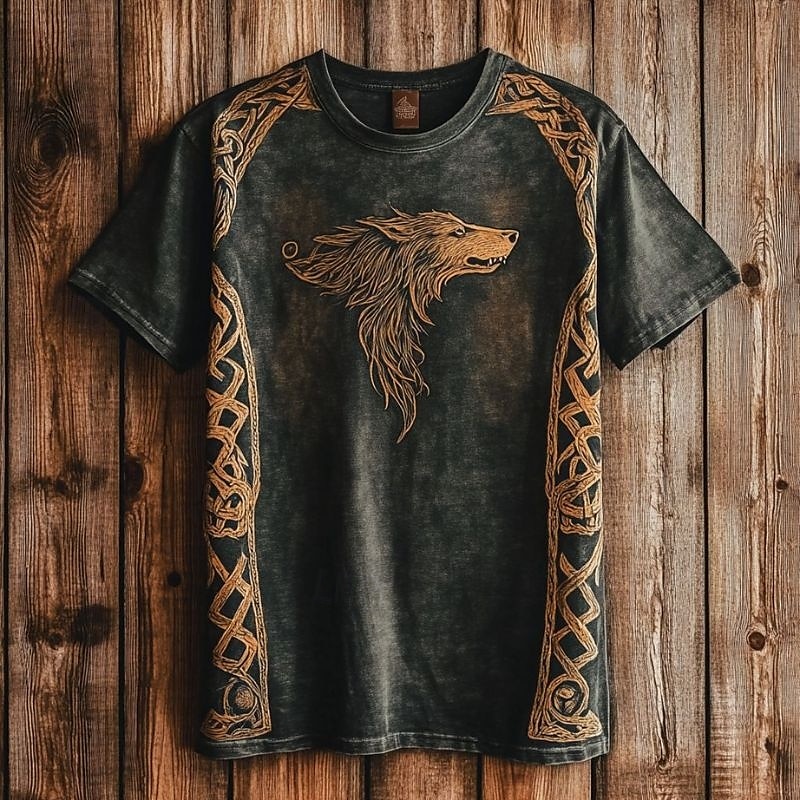 Men's Tee Short Sleeve Shirt Tee Top Short Sleeve Crew Neck Summer Fall Graphic Fashion Designer Retro Vintage Print Vacation Street Going out Dark Brown Black Brown Top Tee for Men 2026 - $16.99 –P3