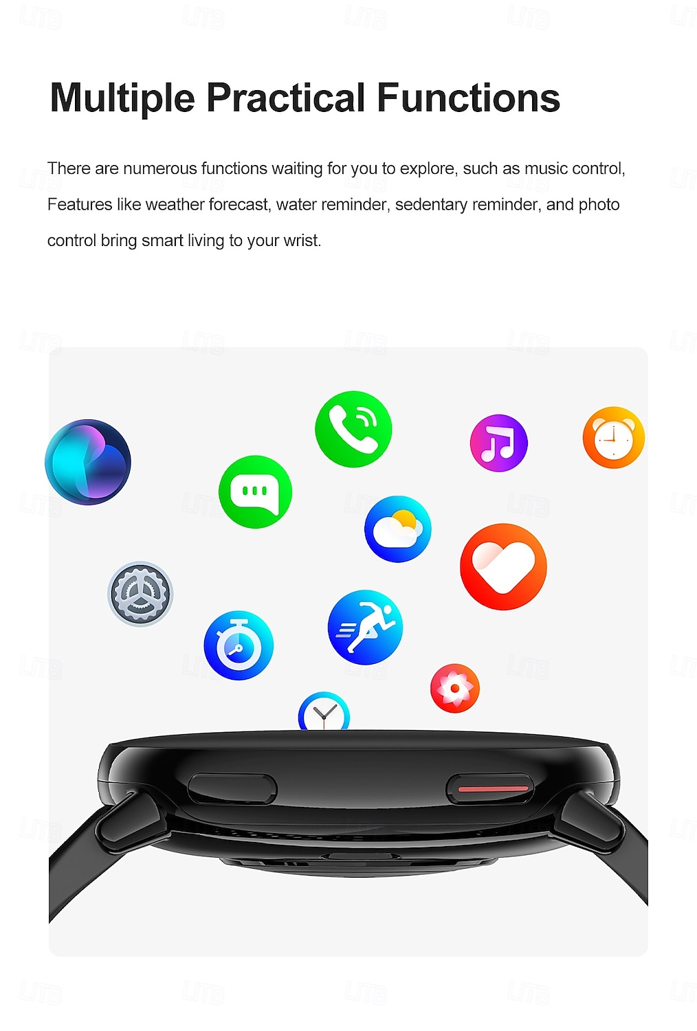 HD21 Montre intelligente 1.43 pouce Smartwatch Montre Connectée Bluetooth Minuterie Rappel d'appel Moniteur de Fréquence Cardiaque Rappel sédentaire Trouver mon Appareil Compatible avec Android iOS de 2025 ? $52.99 –P16