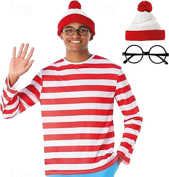 Hol van Wally Szerepjáték Jelmezek Felszerelések Mesekönyv karakterek Alkalmi Filmsztár jelmez for Férfi Felnőttek Mindszentek napja Farsang A könyv világnapja Teljesítmény Oktató öltöztetős Iskolai 2025 - $26.99 –P3