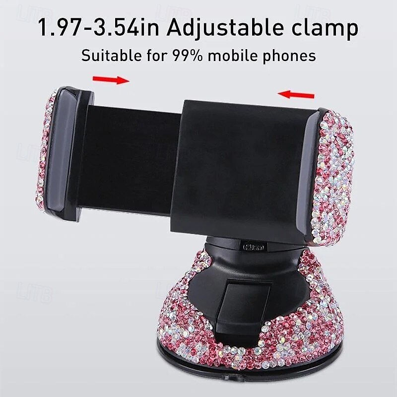 Support de téléphone réglable pour voiture, support de ventilation bling, ventouse multifonction, support rotatif pour tableau de bord, support de téléphone portable pour la navigation dans de 2025 ? $12.99 –P9
