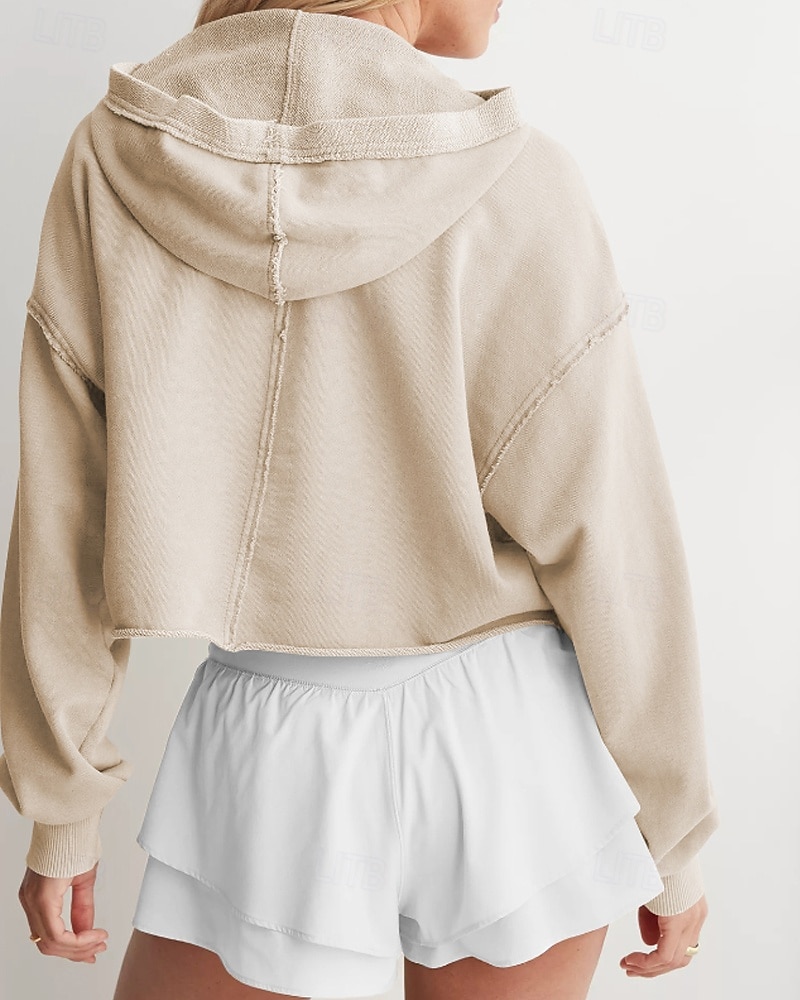 Per donna Giacca con Cappuccio Caldo Confortevole Patchwork Moda Semplice Uscire Weekend Pullover Regolare Con Cappuccio Vestibilità regolare Manica Lunga Capispalla Nero Grigio chiaro Rosso rosa del 2025 a $24.99 –P13