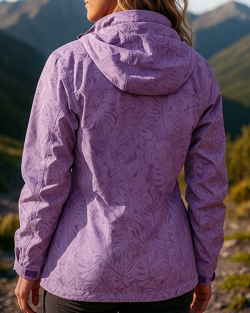 Damen Wanderjacke Hardshelljacke Außen Wasserdicht Winddicht Wanderoutfits Wanderbekleidung Frühling Herbst Oberteil Jagd Camping / Wandern / Höhlenforschung Reisen Schwarz Weiß Rosa 2025 - $36.99 –P2