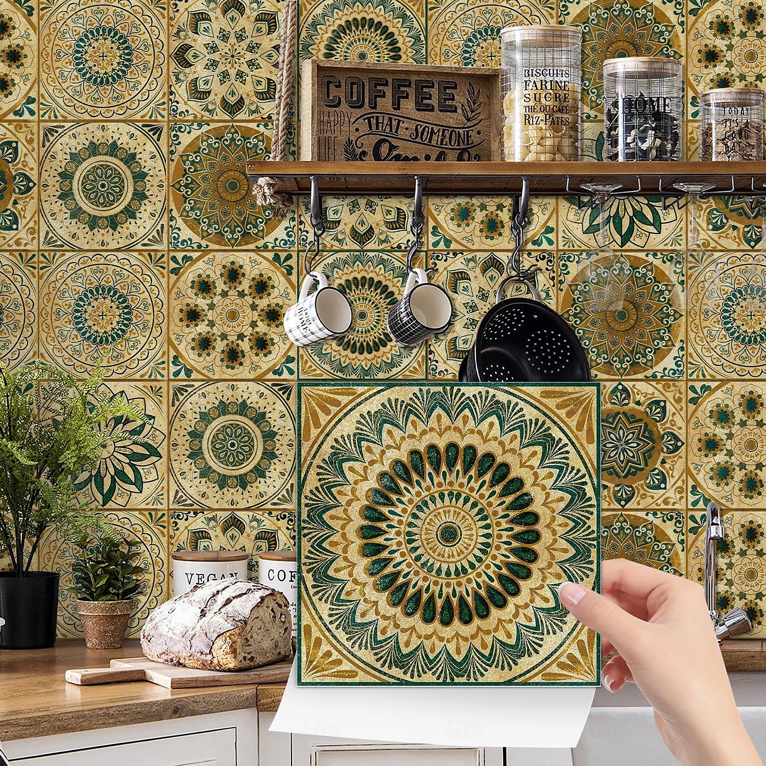 24 adesivi per piastrelle in stile marocchino, decalcomanie murali in PVC con pellicola di cristallo ispessita, impermeabili &Decorazione murale in piastrelle retrò, antiolio e rimovibili, per bagno, del 2025 a $10.99 –P13