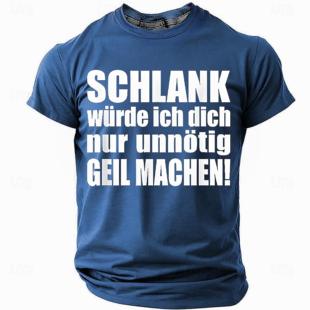 Bărbați Argou amuzant Germană Tricou Manșon scurt Tricou Tipărire 3D Stil Nautic Cămașă Modă Zilnic De Bază Stradă Casual Zilnic Negru Roșu-aprins Albastru piscină Vară Primăvară Toate Sezoanele 2025 - $17.99 –P3