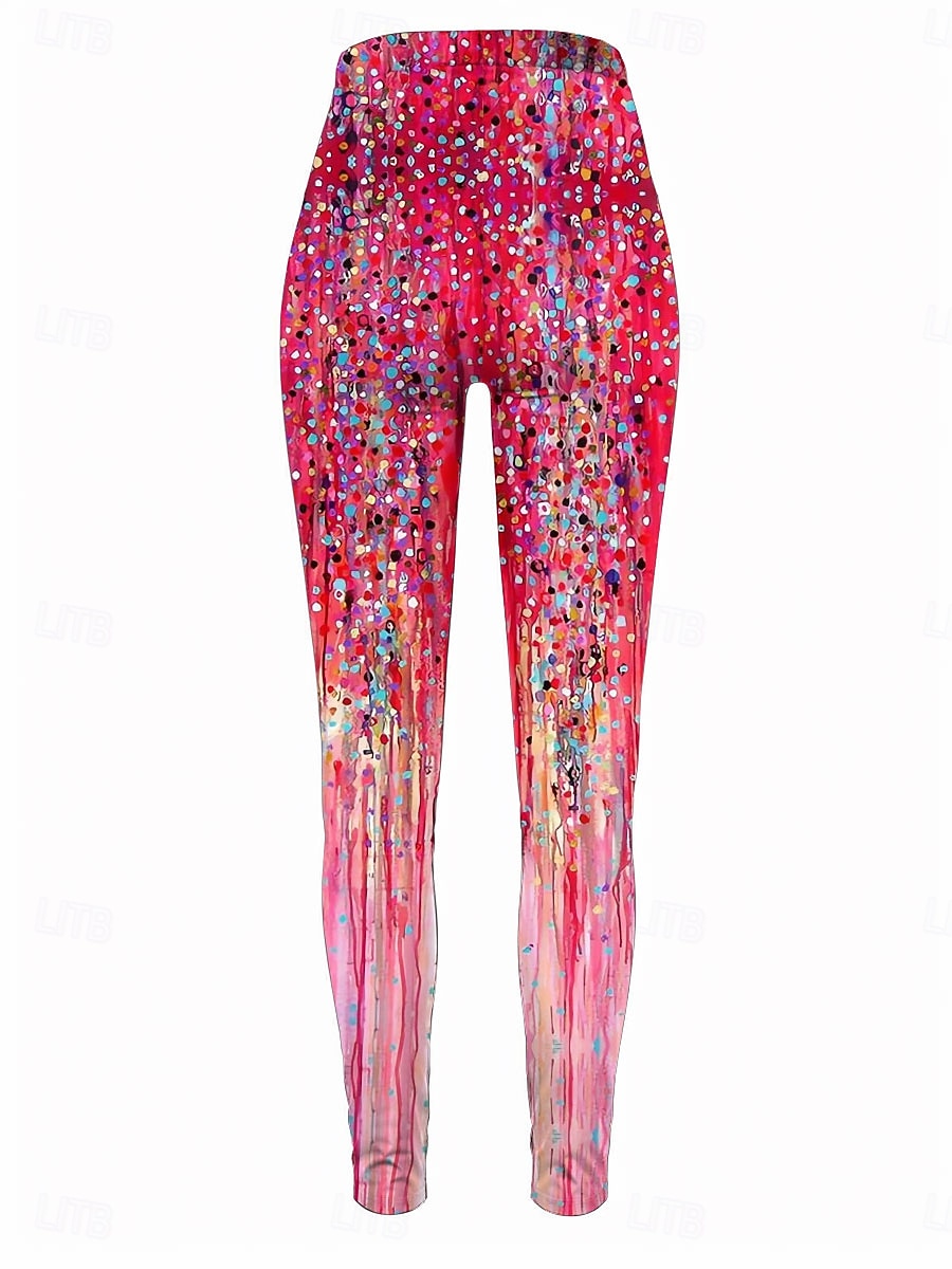 Dame Leggings Ferie Årgang Mote Ankel-lengde Høy Midje Grafisk Abstrakt Printer Myk Pustende Mikroelastisk Formell utendørs Feriereise Rødstrupe-egg Blå Rød Grønn Ametyst Sommer Vår Høst Vinter Slank 2025 - $19.99 –P2