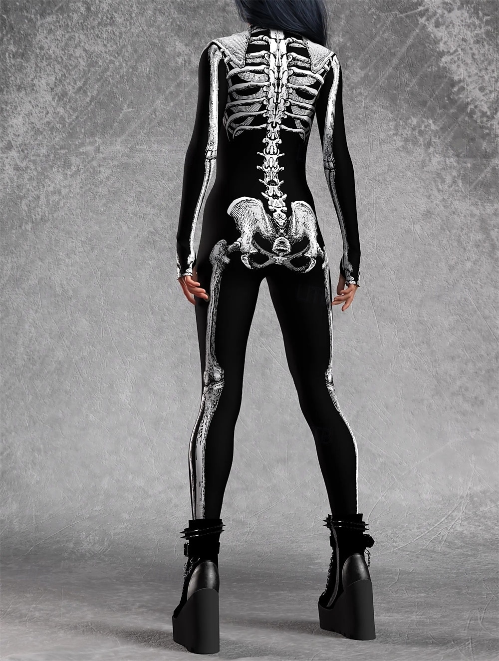 Totenkopf Halloween Bodysuit Ganzkörper-Catsuit Gruseliges Kostüm Kinder Erwachsene Herren Damen Jungen Halloween Karneval Tag der Toten Leistung Party Club Einfache Halloween-Kostüme Verkleiden 2025 - $29.99 –P6