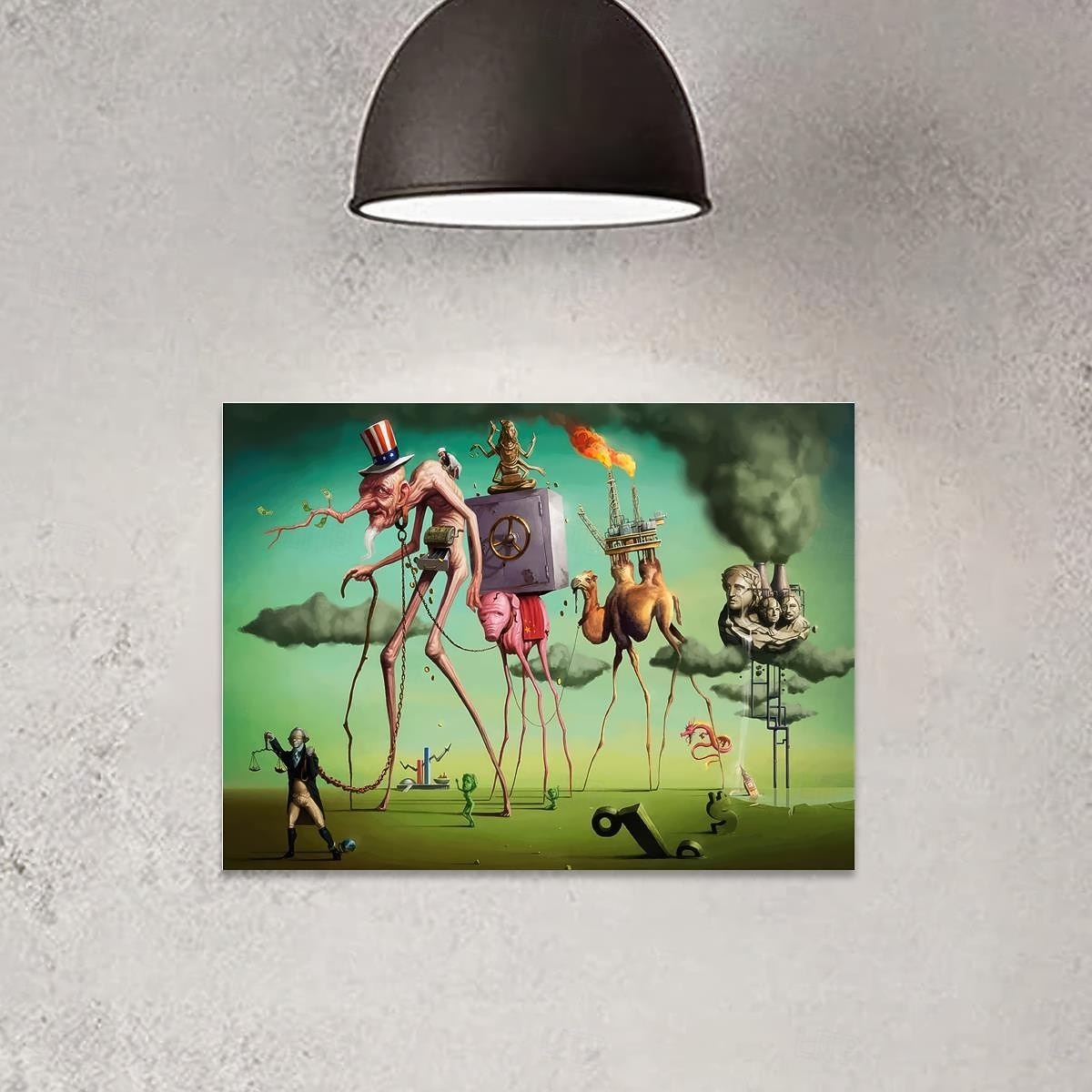 1 peça pôster de tela surrealista, arte de parede de uma sociedade ruim, pintura para banheiro, quarto, escritório, sala de estar, decoração de parede, decoração de casa, sem moldura de 2026 por $12.99 –P5