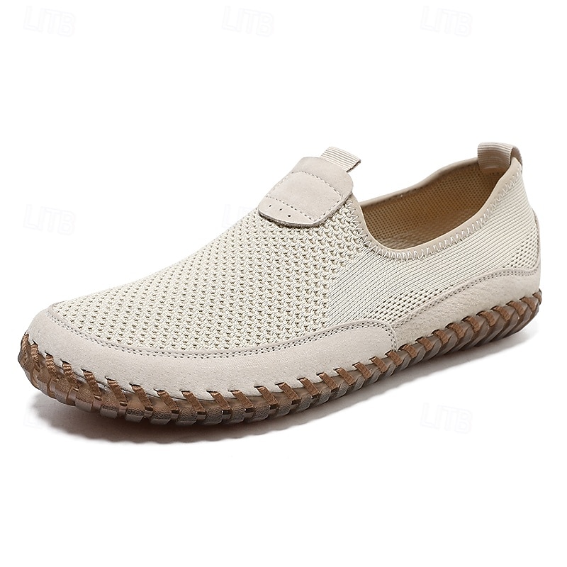 Atmungsaktive Herren-Slip-On-Wanderschuhe aus Strick – leichte Mesh-Sneaker für Sommerreisen, Outdoor-Aktivitäten und Komfort im Alltag 2026 - $54.99 –P2