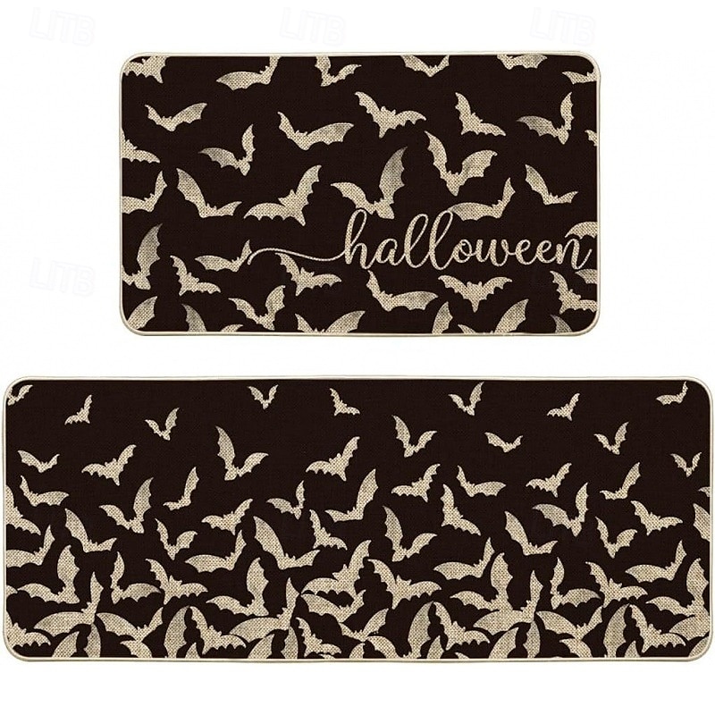 2pcs Halloween Kitchen Rugs and Mats Non-Slip Anti-Fatigue Kitchen Rug Set for Entryway ,Kitchen and Laundry 2025 - $2.49 –P6