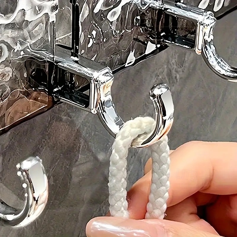 Crochet à ventouse rotatif étanche, sans perçage, peu encombrant, crochet pour serviette de douche, cintres pliables en plastique, idéal pour la salle de bain&amp;organisation de la cuisine de 2025 ? $12.49 –P9