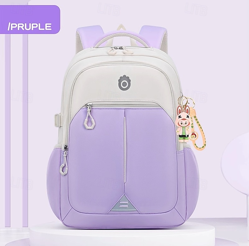 Enfant Garçons Fille Sac à Dos Cartable Sac à Dos Fonctionnel Sac à dos scolaire École Polyester Réglable Grande capacité Imperméable Fermeture éclair Noir Rose Claire Violet de 2025 ? $34.99 –P7