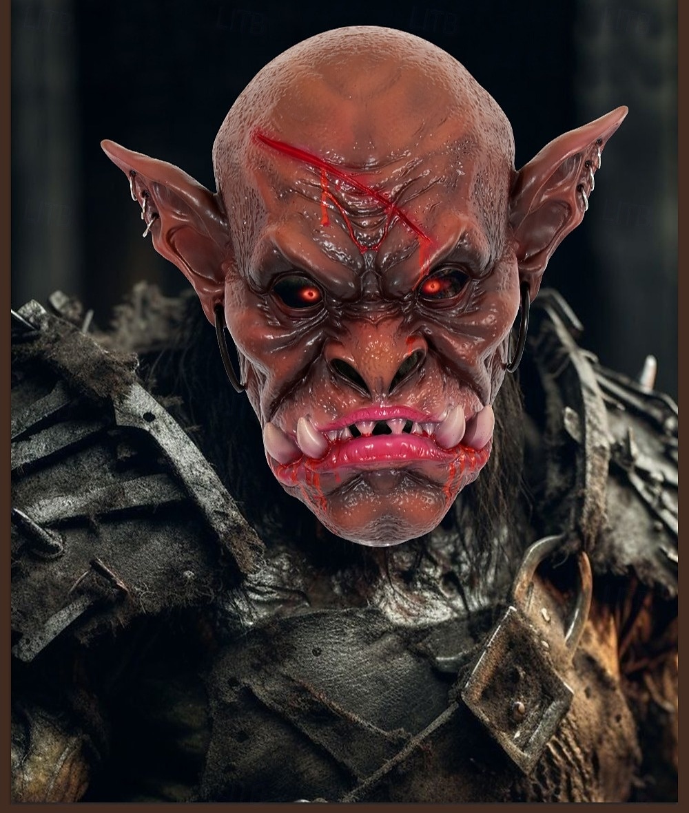 Szörnyek Ördög Ork Halloween Maszk Reális maszk Horror Félelmetes Teljes fej Felnőttek Férfi Mindszentek napja Farsang Teljesítmény Parti Egyszerű Halloween jelmezek Kiöltözik 2025 - $30.99 –P7