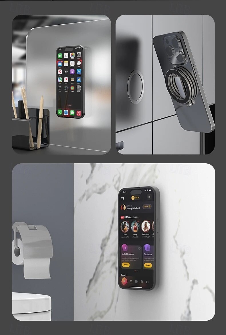 Mobile Phone Strong Magnetic Holder for Magsafe 360 Degree Rotation Double Sided Magnet Stand Foldable Bracket for iPhone Xiaomi 2025 - $16.99 –P9