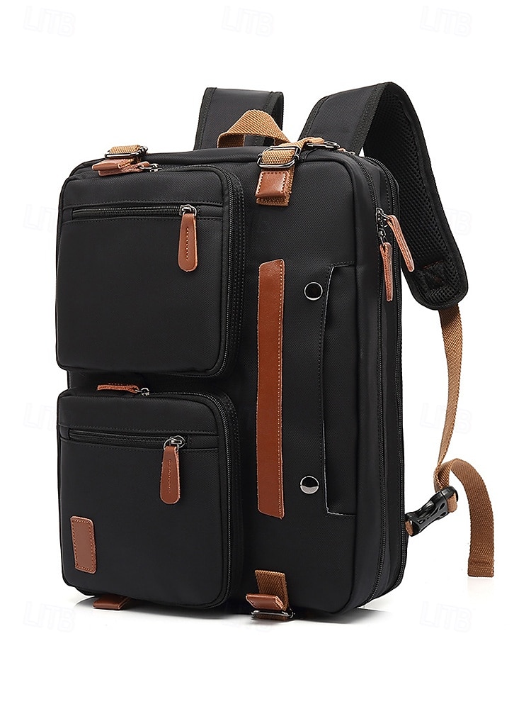 Vanntett multifunksjonell laptop-ryggsekk for menn - forretningsreiseveske i vintage-stil, skulderveske med justerbar stropp, med trillekoffert, perfekt for jobb, høyskole og korte reiser 2026 - $69.99 –P6