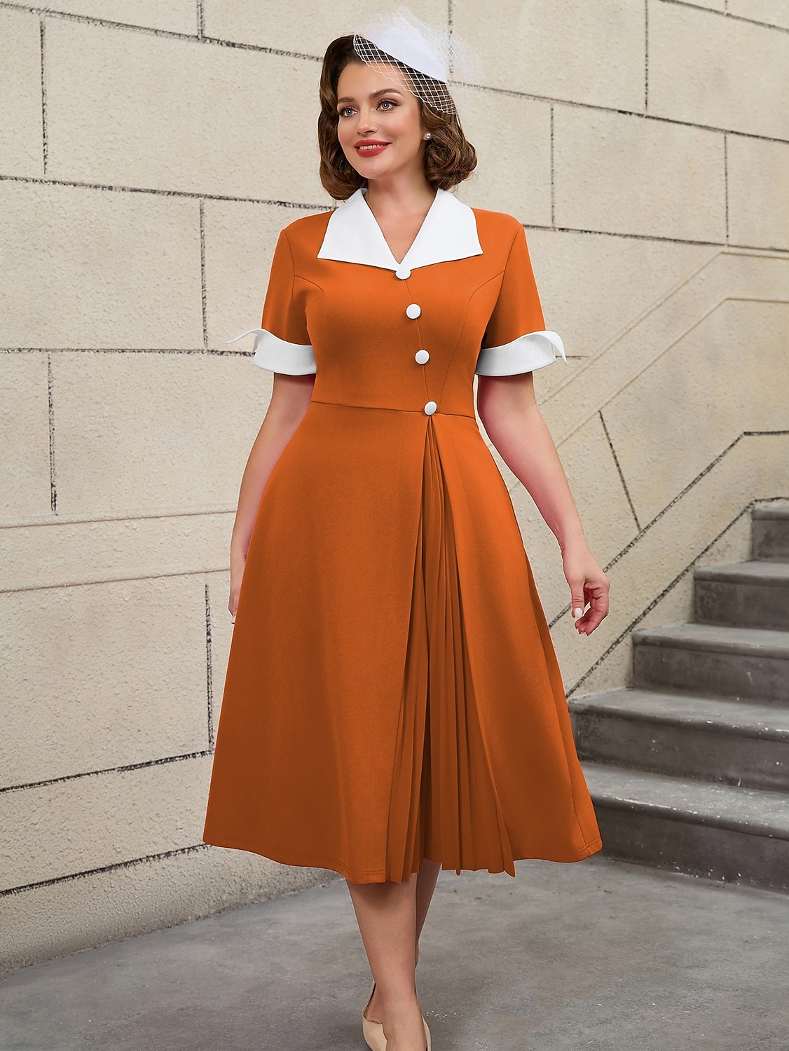 Retro 50. léta Rockabilly Polední Šaty na šaty Flare šaty Větší velikosti A-Linie Maškarní kostým Dámské Dovolená Maturita Párty a večer Dospělí Šaty Jaro léto 2025 - $51.99 –P8