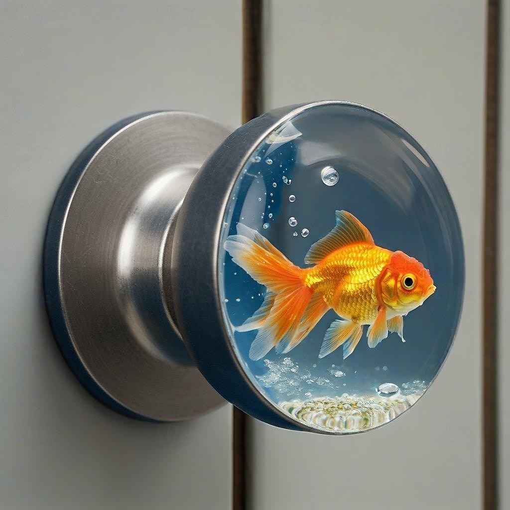 Poignée de porte décorative unique en résine incrustée, design artistique, poignée d'armoire artistique faite à la main pour portes intérieures, tiroirs, placards, décoration intérieure de 2025 ? $17.49 –P8